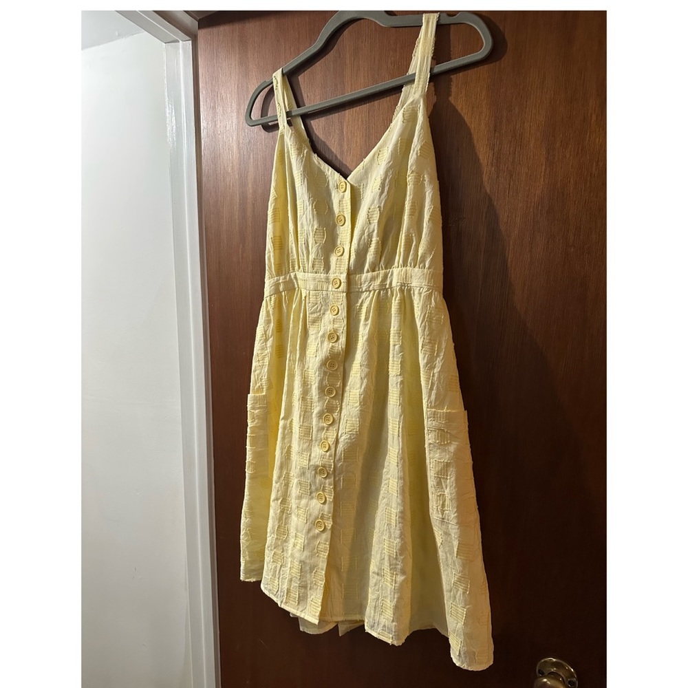 NWT Modcloth Pastel Yellow Everyday Vacay Dress Sleeveless w  Pockets 14 XL - Picture 4 of 8